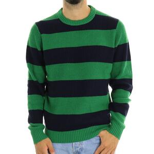 MAGLIA STRIPES MACRO VERDE